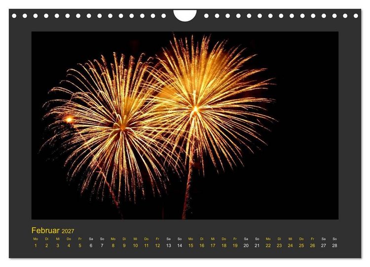 Produktbild: Feuerwerk - Explosives am Himmel (Wandkalender 2027 DIN A4 quer), CALVENDO Monatskalender