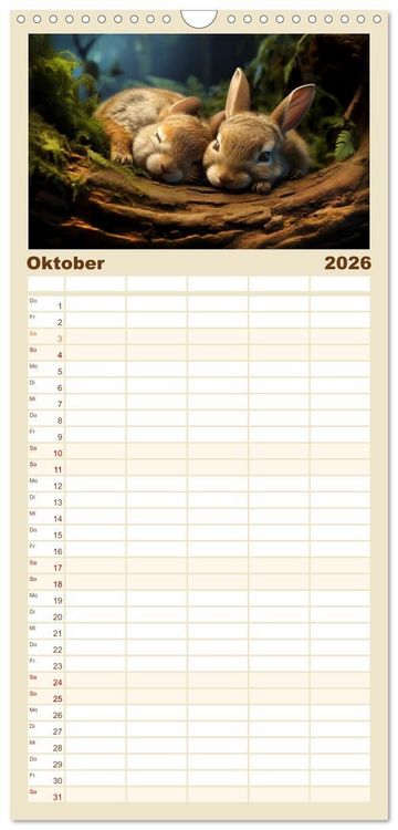 Produktbild: Familienplaner 2026 - Wenn sie schlafen... mit 5 Spalten (Wandkalender, 21 x 45 cm) CALVENDO