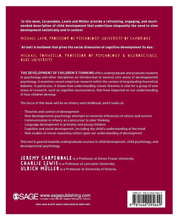Produktbild: The Development of Children's Thinking