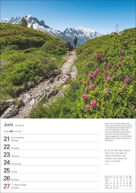 Produktbild: Berge Wochenplaner 2027 - 53 faszinierende Fotografien