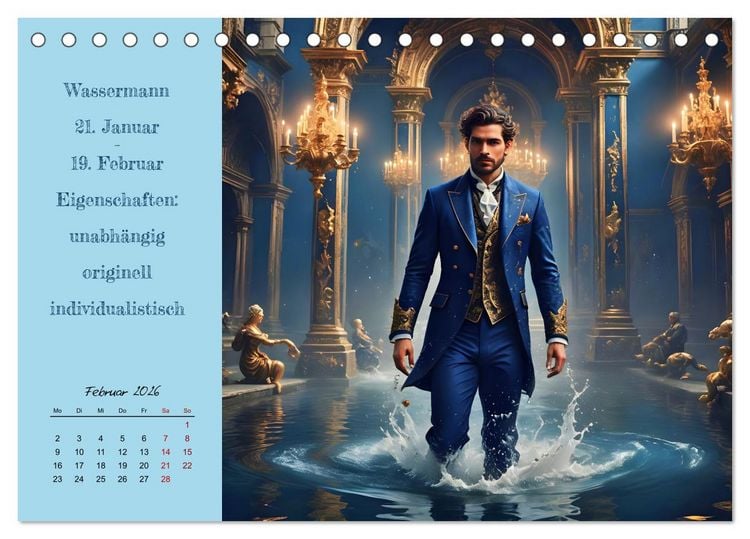 Produktbild: Stellarische M&auml;nnlichkeit (Tischkalender 2026 DIN A5 quer), CALVENDO Monatskalender