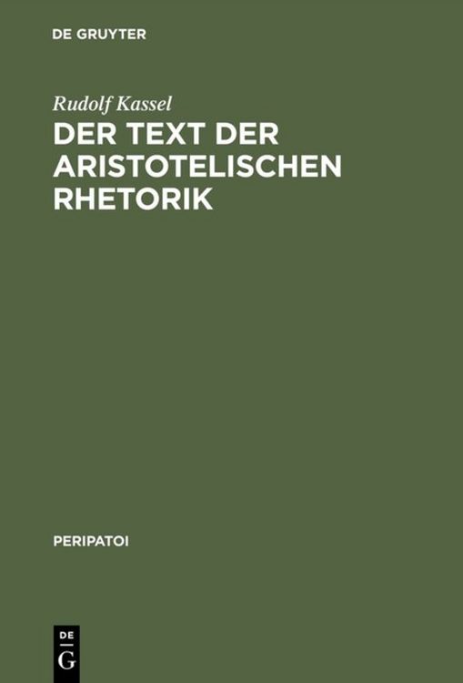 Produktbild: Der Text der aristotelischen Rhetorik