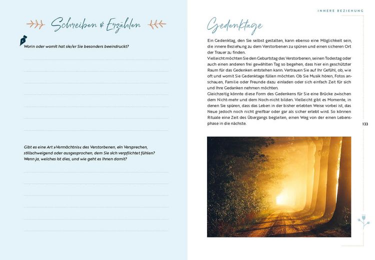 Produktbild: Zur&uuml;ck ins Leben &ndash; Mein pers&ouml;nliches Trauerarbeits-Buch