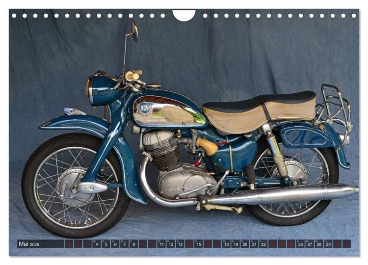 Produktbild: Deutsche Motorrad - Legenden - Rollende Kunstwerke aus alten Zeiten (Wandkalender 2026 DIN A4 quer), CALVENDO Monatskalender