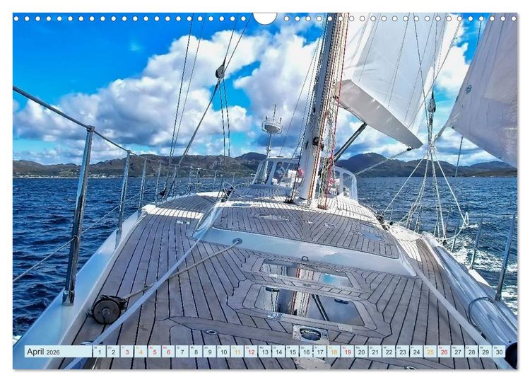 Produktbild: Segelyacht - Freiheit und Abenteuer (Wandkalender 2026 DIN A3 quer), CALVENDO Monatskalender