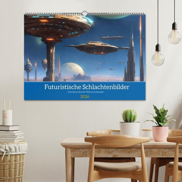 Produktbild: Futuristische Weltraumschlachten (Wandkalender 2026 DIN A2 quer), CALVENDO Monatskalender