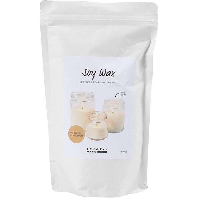 Produktbild: Creativ Company Sojawachs f&uuml;r Kerzen in Beh&auml;ltern, Creme, 500 g