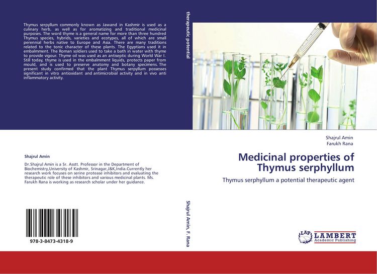 Produktbild: Medicinal properties of Thymus serphyllum