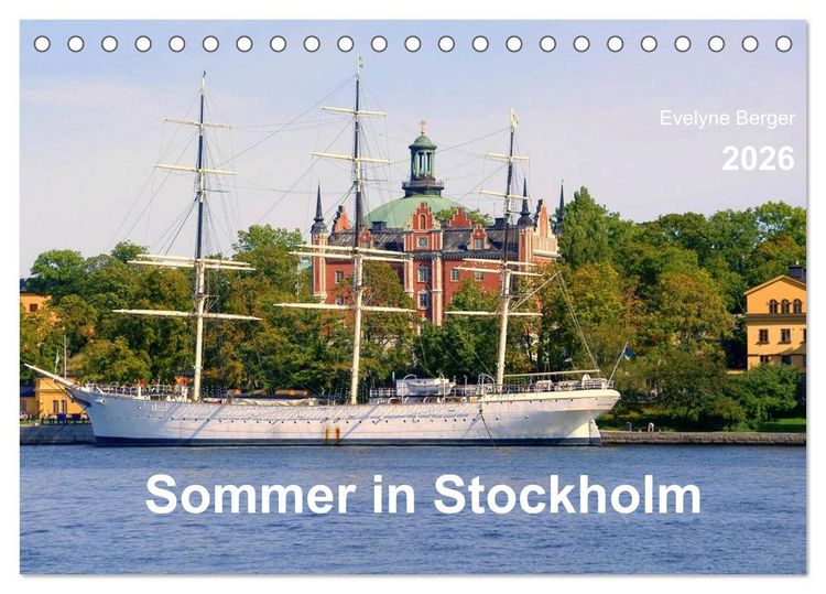 Produktbild: Sommer in Stockholm 2026 (Tischkalender 2026 DIN A5 quer), CALVENDO Monatskalender