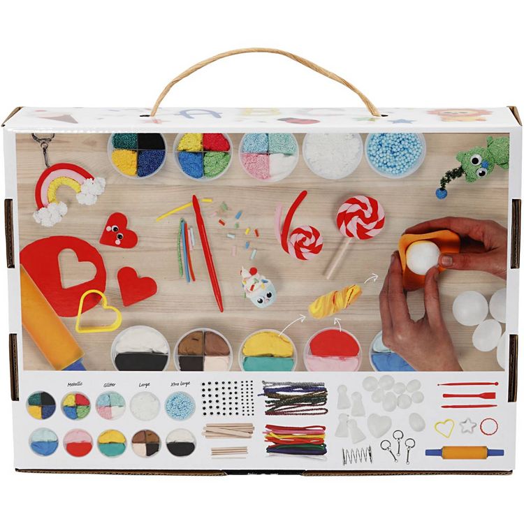 Produktbild: Creativ Company Modellier-Box mit Foam Clay&reg; und Silk Clay&reg;, Modellieren, sortierte Farben, 1 Set