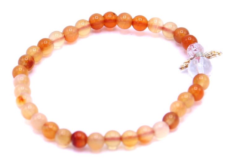 Produktbild: Carneol Schutzengel Edelsteinarmband Kinder in Geschenkbox