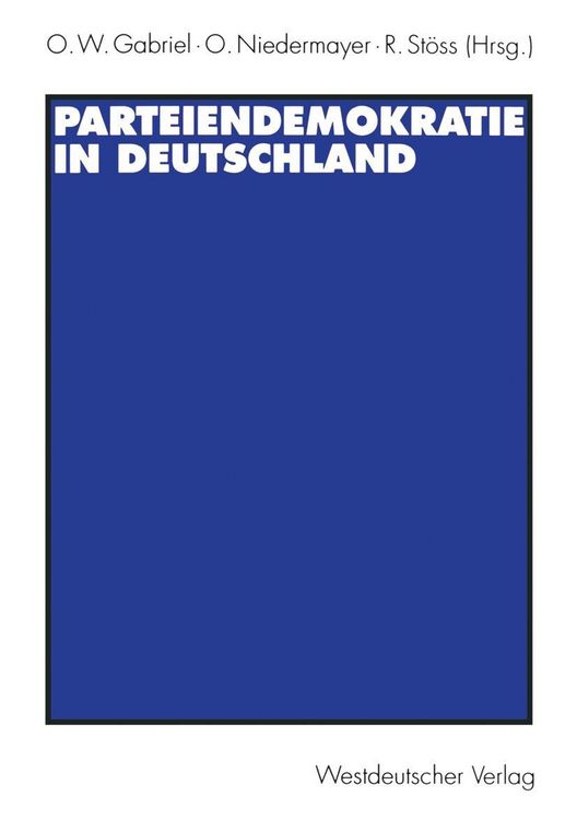 Produktbild: Parteiendemokratie in Deutschland