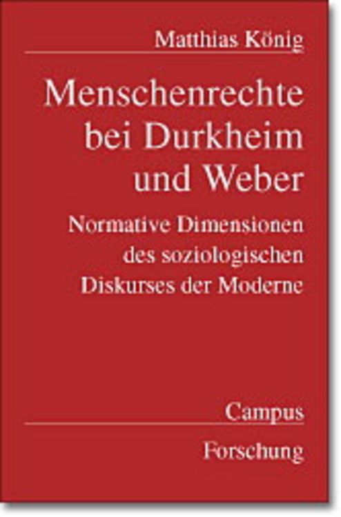 Produktbild: Menschenrechte bei Durkheim und Weber