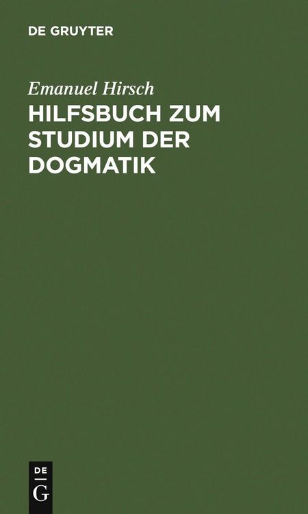 Produktbild: Hilfsbuch zum Studium der Dogmatik