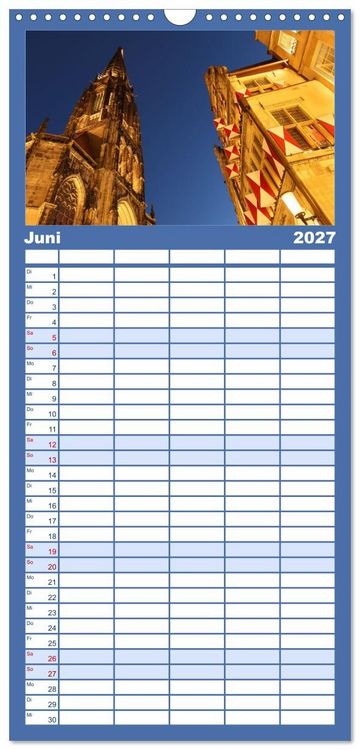 Produktbild: Familienplaner 2027 - Magisches M&uuml;nster mit 5 Spalten (Wandkalender, 21 x 45 cm) CALVENDO