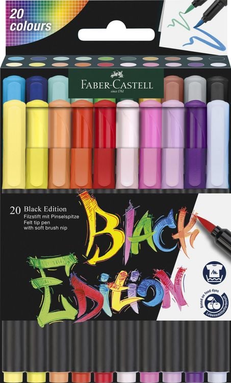 Produktbild: Faber-Castell Filzstifte Black Edition 20er Etui