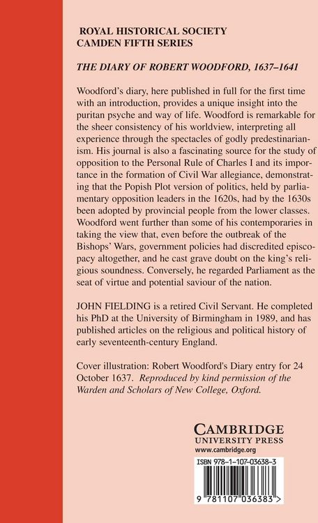 Produktbild: The Diary of Robert Woodford, 1637 1641