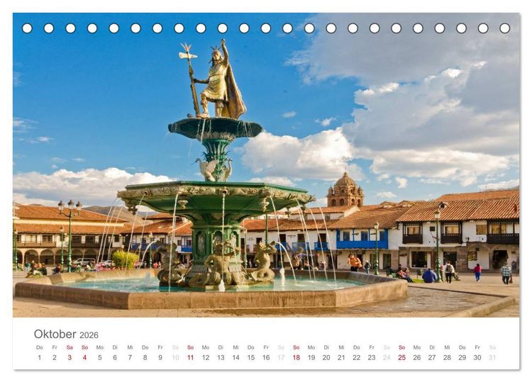 Produktbild: Peru - Perle der Anden (Tischkalender 2026 DIN A5 quer), CALVENDO Monatskalender