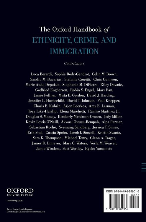 Produktbild: Oxford Handbook of Ethnicity, Crime, and Immigration