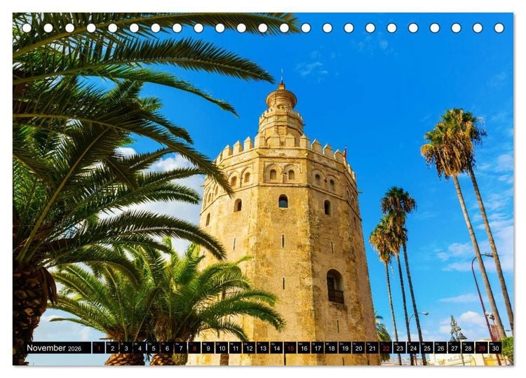 Produktbild: Sevilla - Impressionen aus dem Herzen Andalusiens (Tischkalender 2026 DIN A5 quer), CALVENDO Monatskalender