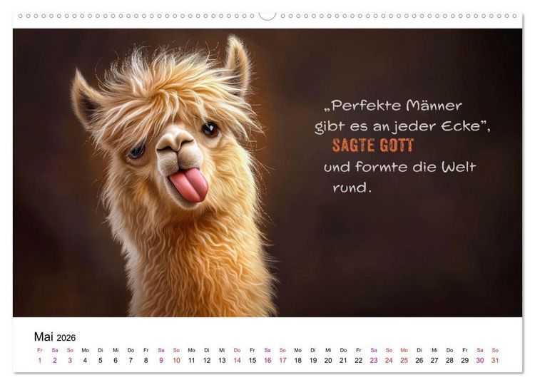 Produktbild: Tierische Klugschei&szlig;er (hochwertiger Premium Wandkalender 2026 DIN A2 quer), Kunstdruck in Hochglanz