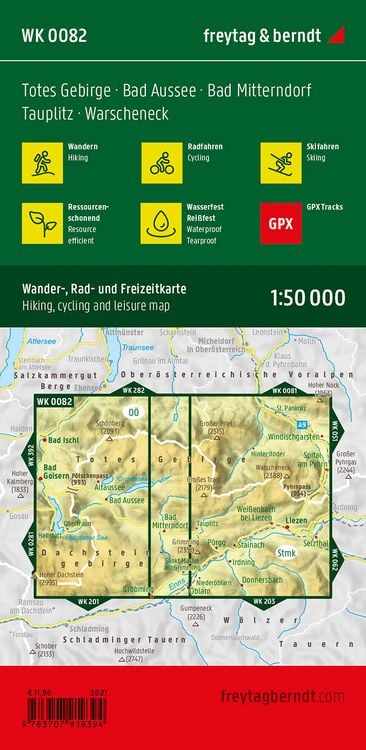 Produktbild: freytag & berndt Wanderkarte WK 0082 Totes Gebirge, Bad Aussee - Bad Mitterndorf - Tauplitz - Warscheneck 1:50.000