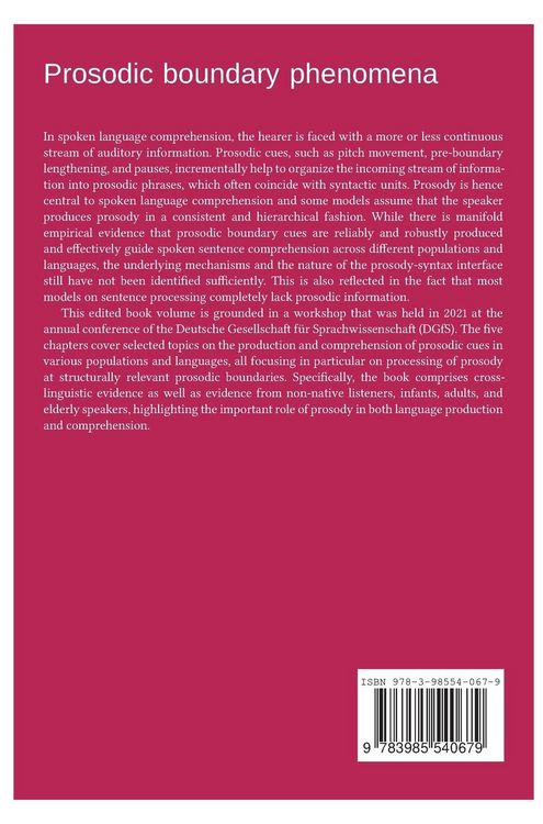 Produktbild: Prosodic boundary phenomena