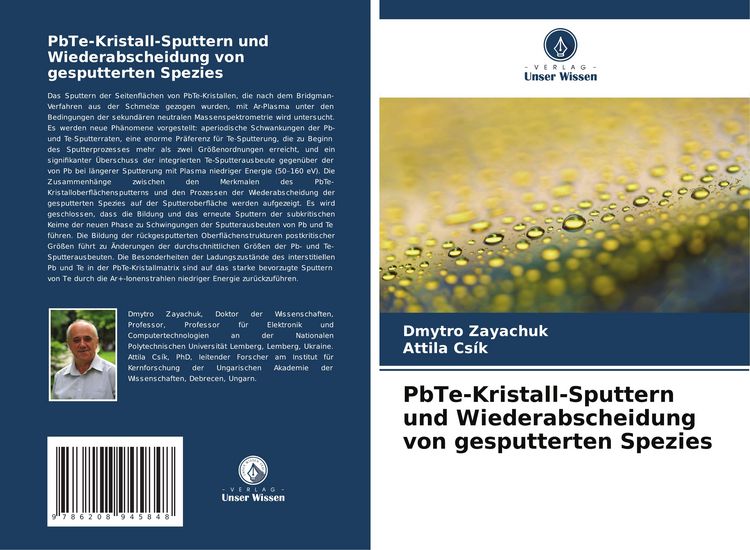 Produktbild: PbTe-Kristall-Sputtern und Wiederabscheidung von gesputterten Spezies