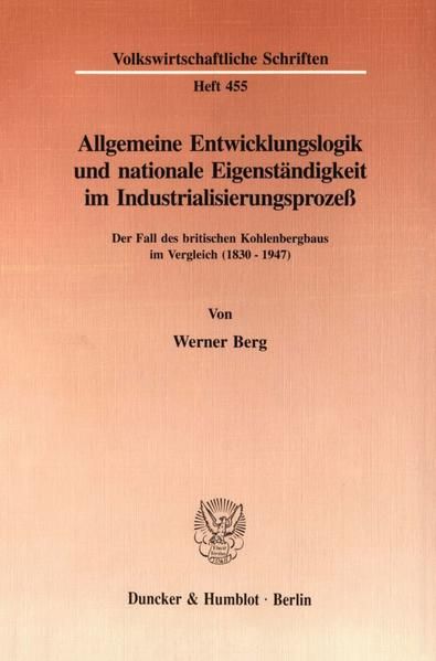 Produktbild: Allgemeine Entwicklungslogik und nationale Eigenst&auml;ndigkeit im Industrialisierungsproze&szlig;.