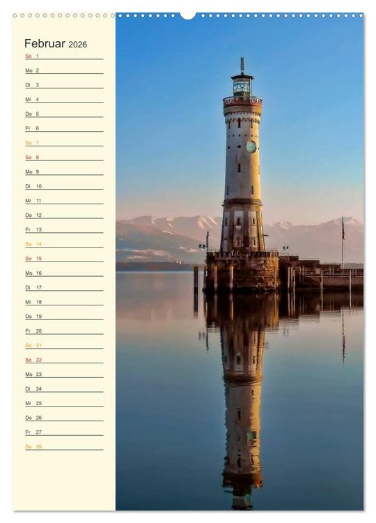Produktbild: Deutsche Leuchtt&uuml;rme - maritimer Geburtstagsplaner (Wandkalender 2026 DIN A2 hoch), CALVENDO Monatskalender