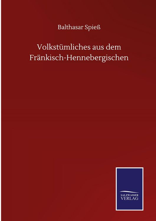 Produktbild: Volkst&uuml;mliches aus dem Fr&auml;nkisch-Hennebergischen