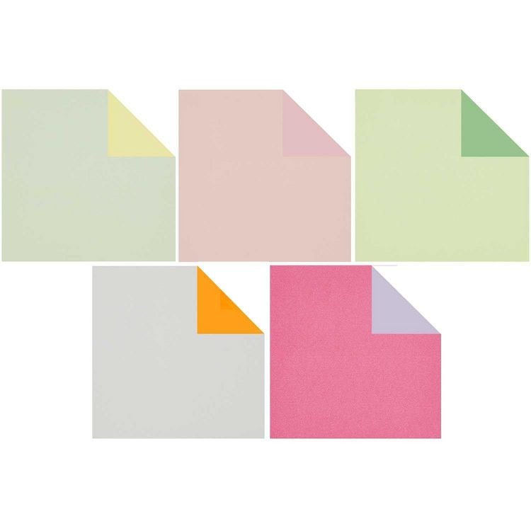 Produktbild: Origami Duo Color, Pastel MIX, 15 x 15 cm, 100 Blatt