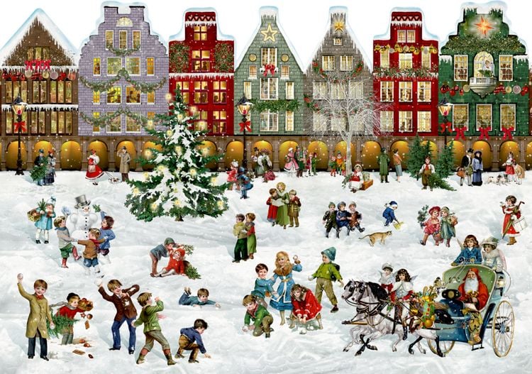 Produktbild: Weihnachtsstra&szlig;e, A3 Wand-Adventskalender (Behr)