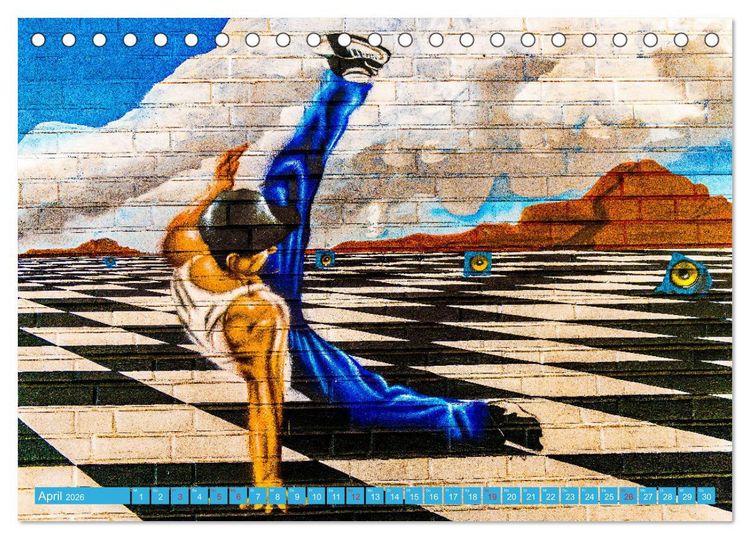 Produktbild: Street art K&ouml;ln Michael Jaster (Tischkalender 2026 DIN A5 quer), CALVENDO Monatskalender
