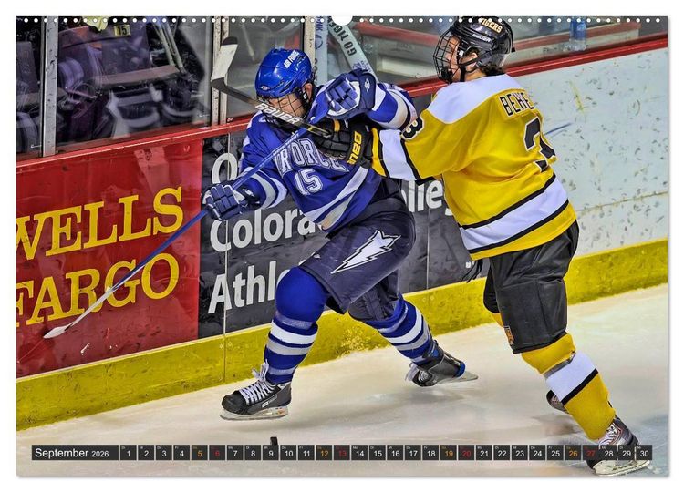 Produktbild: Eishockey - Fairplay und Schl&auml;gerei (hochwertiger Premium Wandkalender 2026 DIN A2 quer), Kunstdruck in Hochglanz