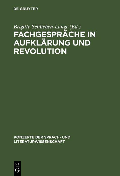 Produktbild: Fachgespr&auml;che in Aufkl&auml;rung und Revolution