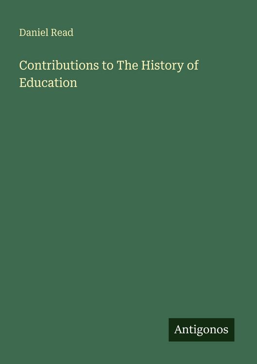 Produktbild: Contributions to The History of Education