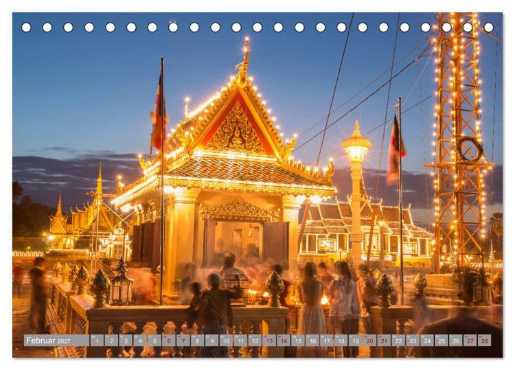Produktbild: KAMBODSCHA - Im Reich der Khmer (Tischkalender 2027 DIN A5 quer), CALVENDO Monatskalender