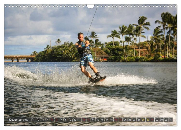 Produktbild: Wakeboarding - make water burn (Wandkalender 2026 DIN A3 quer), CALVENDO Monatskalender