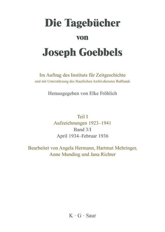 Produktbild: April 1934 - Februar 1936