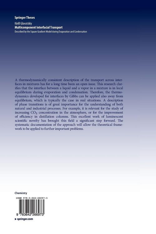Produktbild: Multicomponent Interfacial Transport