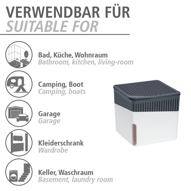 Produktbild: Raumentfeuchter Mod. Cube Nachf&uuml;ller 500 g mit Orangenduft, 3er Set, Luftentfeuchter Nachf&uuml;llpack