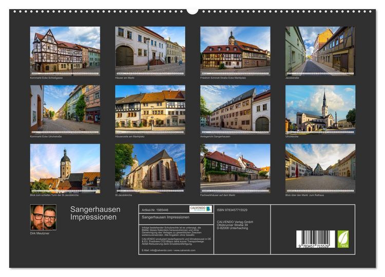Produktbild: Sangerhausen Impressionen (hochwertiger Premium Wandkalender 2026 DIN A2 quer), Kunstdruck in Hochglanz