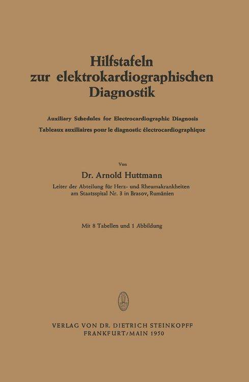Produktbild: Hilfstafeln zur elektrokardiographischen Diagnostik
