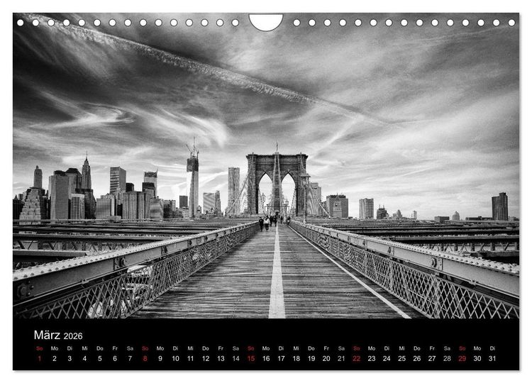 Produktbild: New York 2026 (Wandkalender 2026 DIN A4 quer), CALVENDO Monatskalender