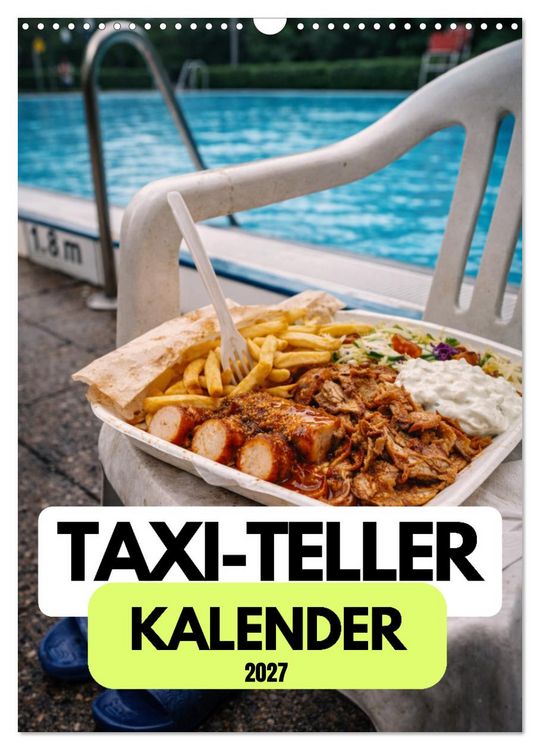 Produktbild: Taxi-Teller-Kalender (Wandkalender 2027 DIN A3 hoch), CALVENDO Monatskalender