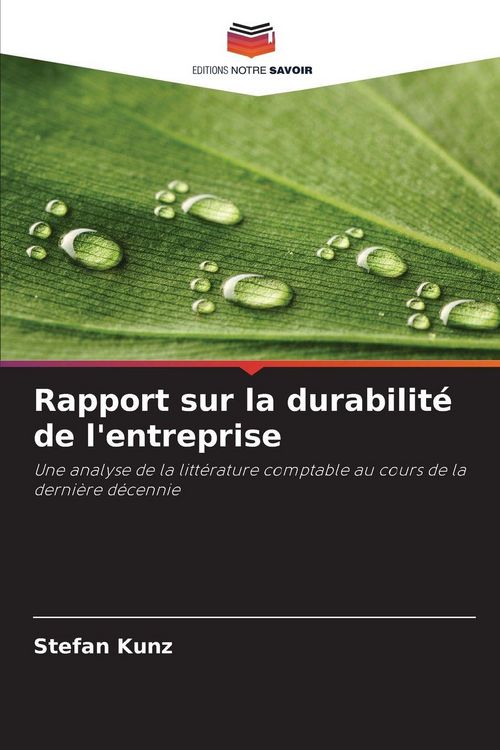 Produktbild: Rapport sur la durabilit&eacute; de l'entreprise
