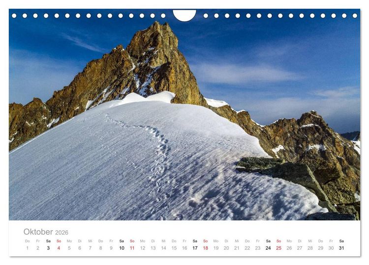 Produktbild: Walliser Alpen &ndash; Europas &raquo;kleiner&laquo; Himalaya (Wandkalender 2026 DIN A4 quer), CALVENDO Monatskalender