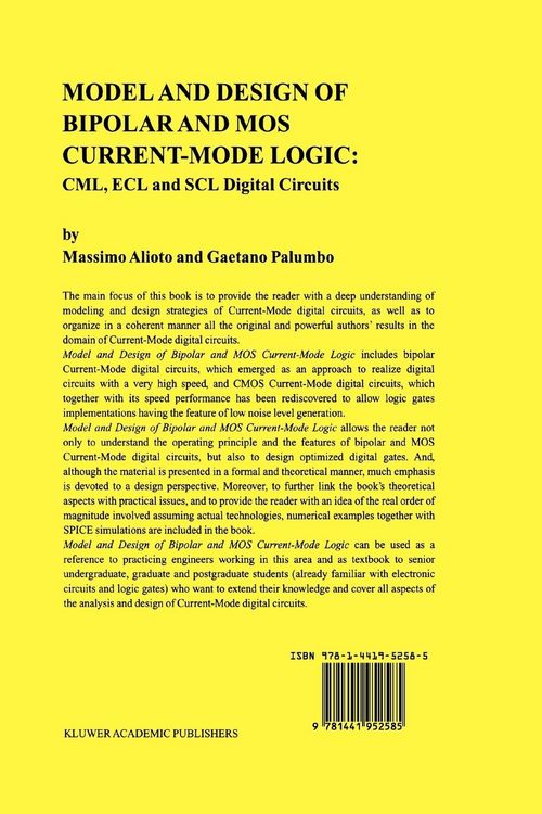 Produktbild: Model and Design of Bipolar and MOS Current-Mode Logic