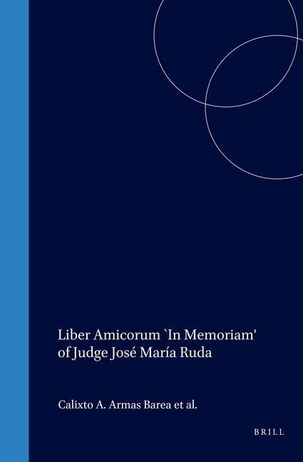 Produktbild: Liber Amicorum in Memoriam of Judge Jose Maria Ruda